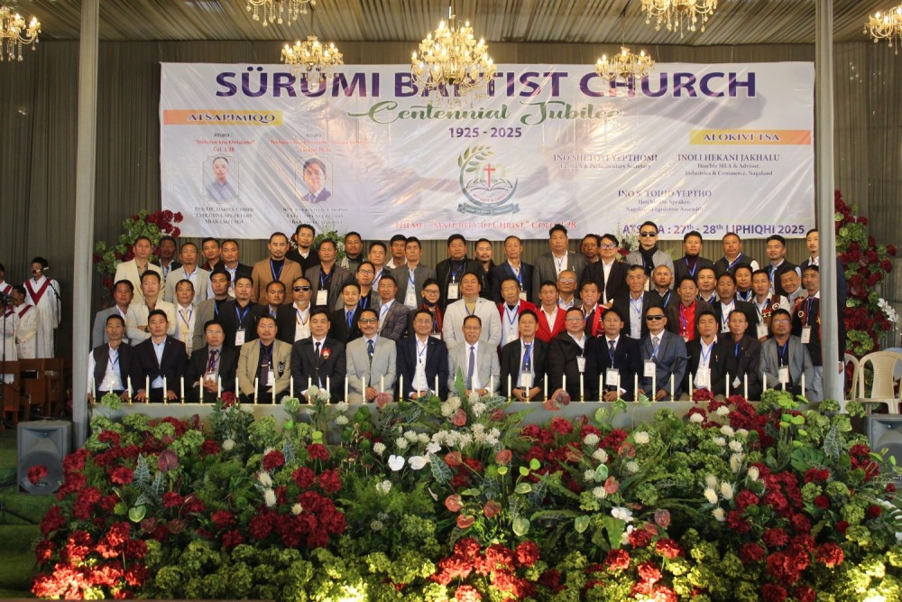 Organising committee of the Jubilee pose for a photo during the Centennial Jubilee of the Sürümi Baptist Church on December 28.